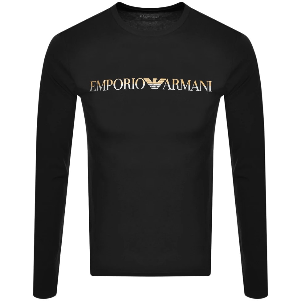 Alternative Image for ProductEmporio Armani Lounge Long Sleeved T Shirt Black1